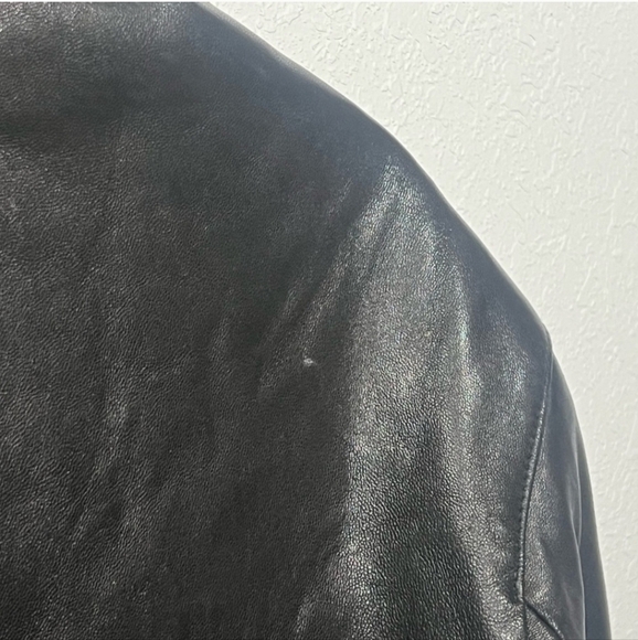 Ralph Lauren Black Lambskin Button Up Jacket Men's Size 40R - Picture 4 of 8